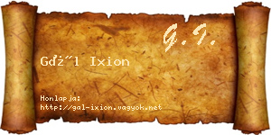 Gál Ixion névjegykártya